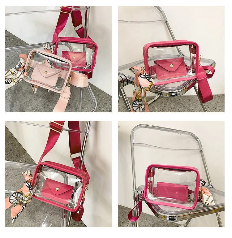 Clear Stadium Approved Messenger Purse