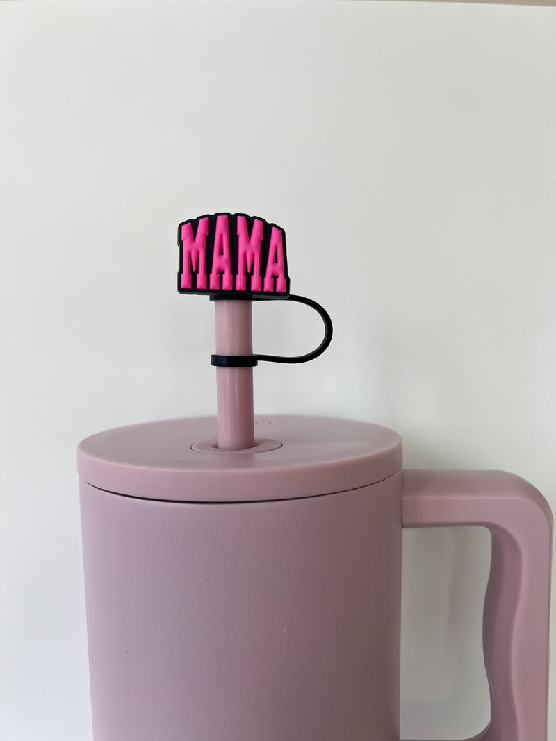 10mm Straw Topper- Hot pink mama