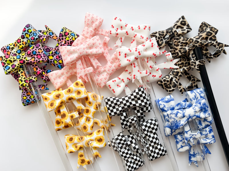 10mm Straw Topper- Pattern 3D Bows