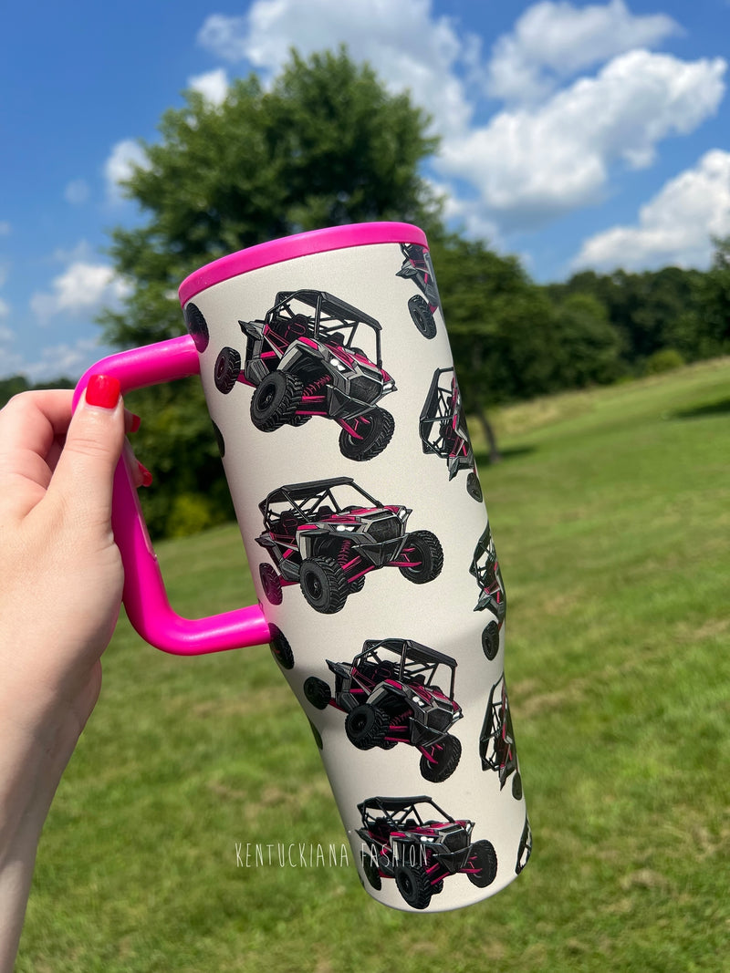 40 oz tumbler- Pink SXS