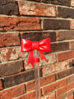 3D Bow Straw Topper- Opal