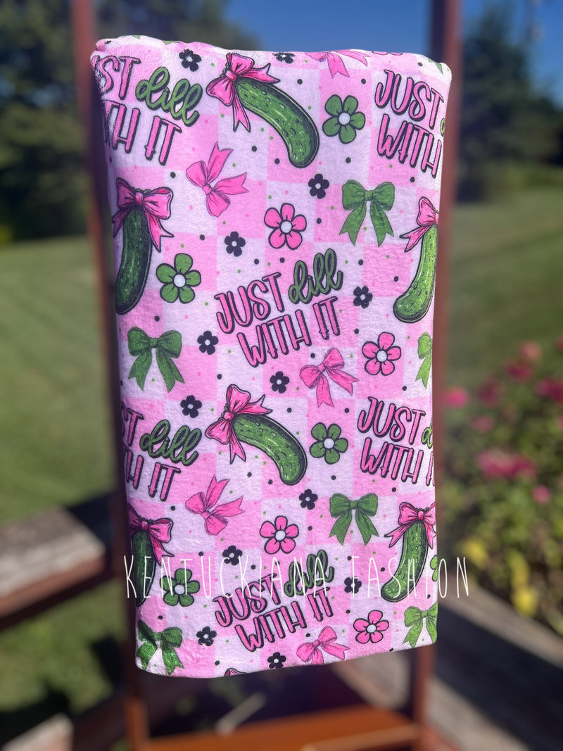 60x80 Fuzzy Blanket - Just dill with it