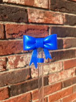 3D Bow Straw Topper- Opal