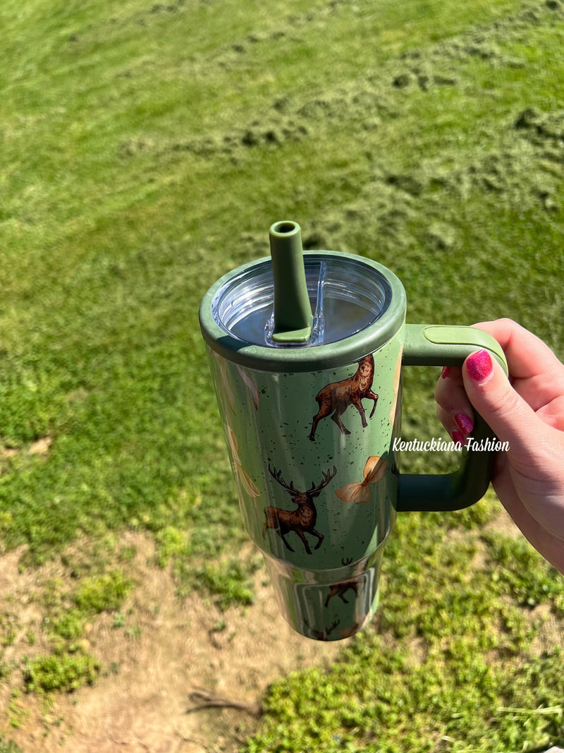 40 oz tumbler- Coquette buck