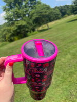 40 oz tumbler- Caffeine and chaos
