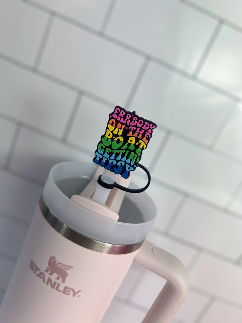 10mm Straw Topper- Err'body on the boat gettin' tipsy