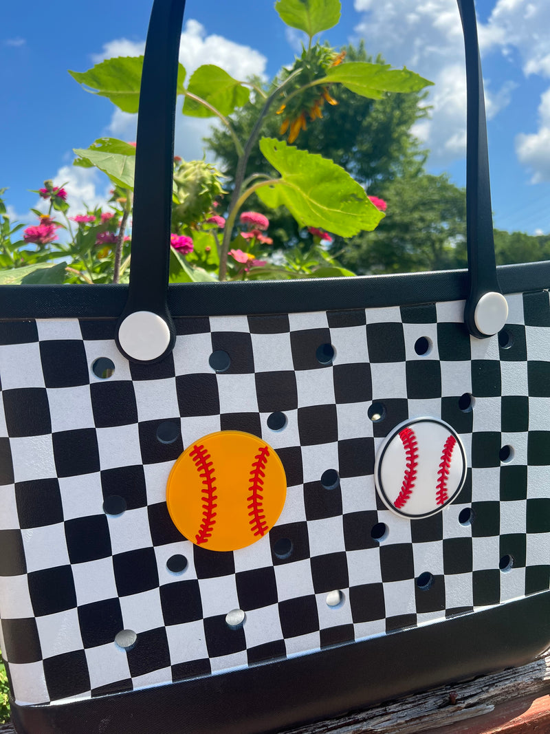 Beach bag charms: Baseball & Softball