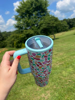 40 oz tumbler- Summer leopard