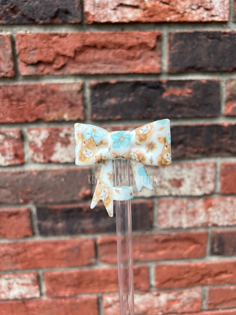 3D Bow Straw Topper- Designs