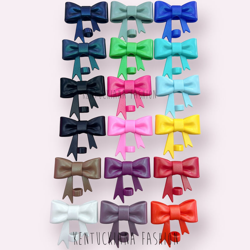3D Bow Straw Topper- Opal