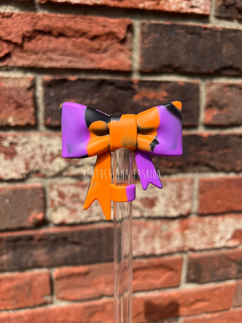 3D Bow Straw Topper- Swirl