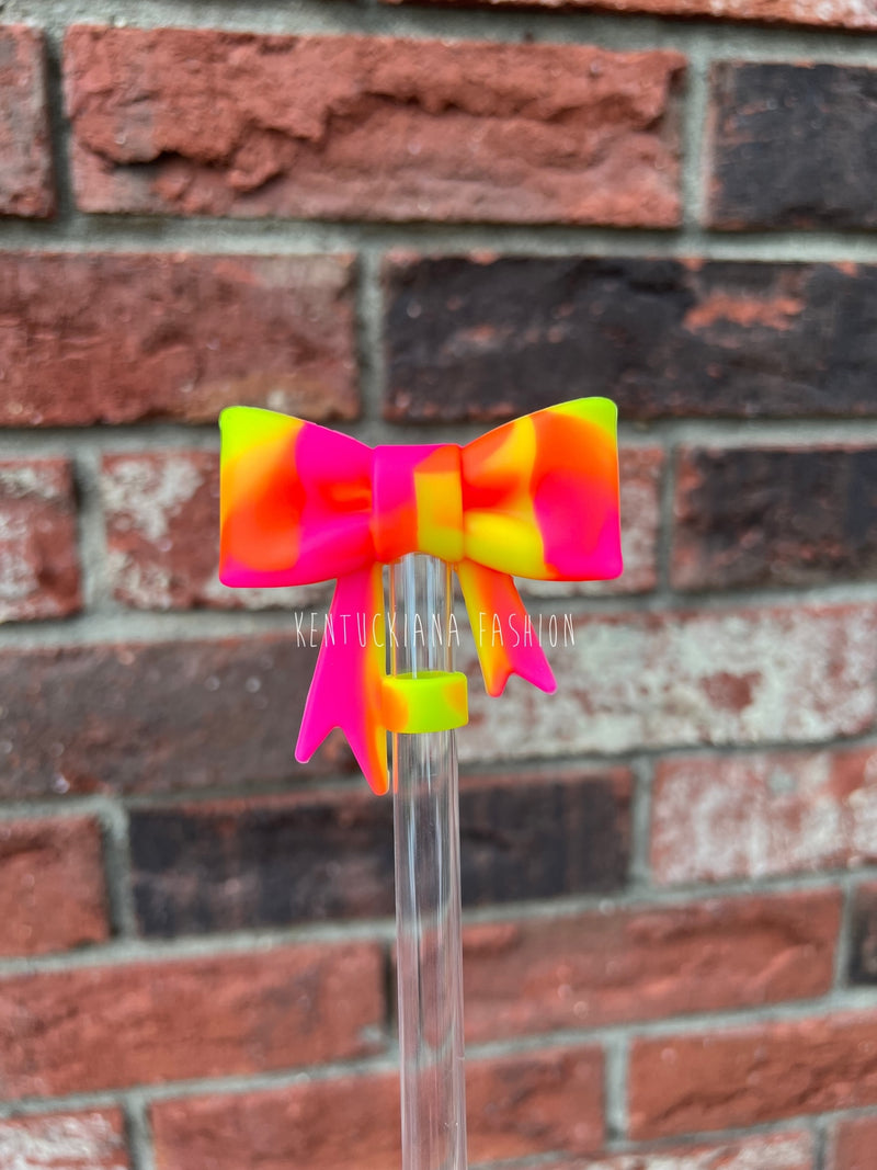 3D Bow Straw Topper- Swirl