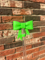 3D Bow Straw Topper- Glitter