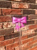 3D Bow Straw Topper- Opal