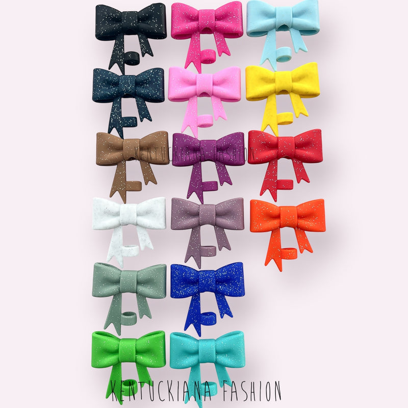 3D Bow Straw Topper- Glitter
