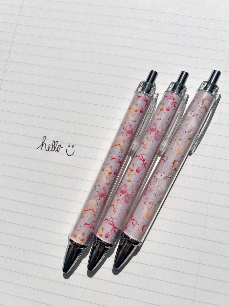 Ballpoint pen- Coquette pig