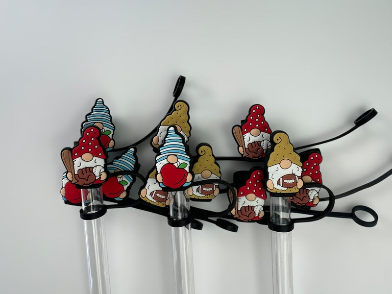 10mm Straw Topper- Gnomes