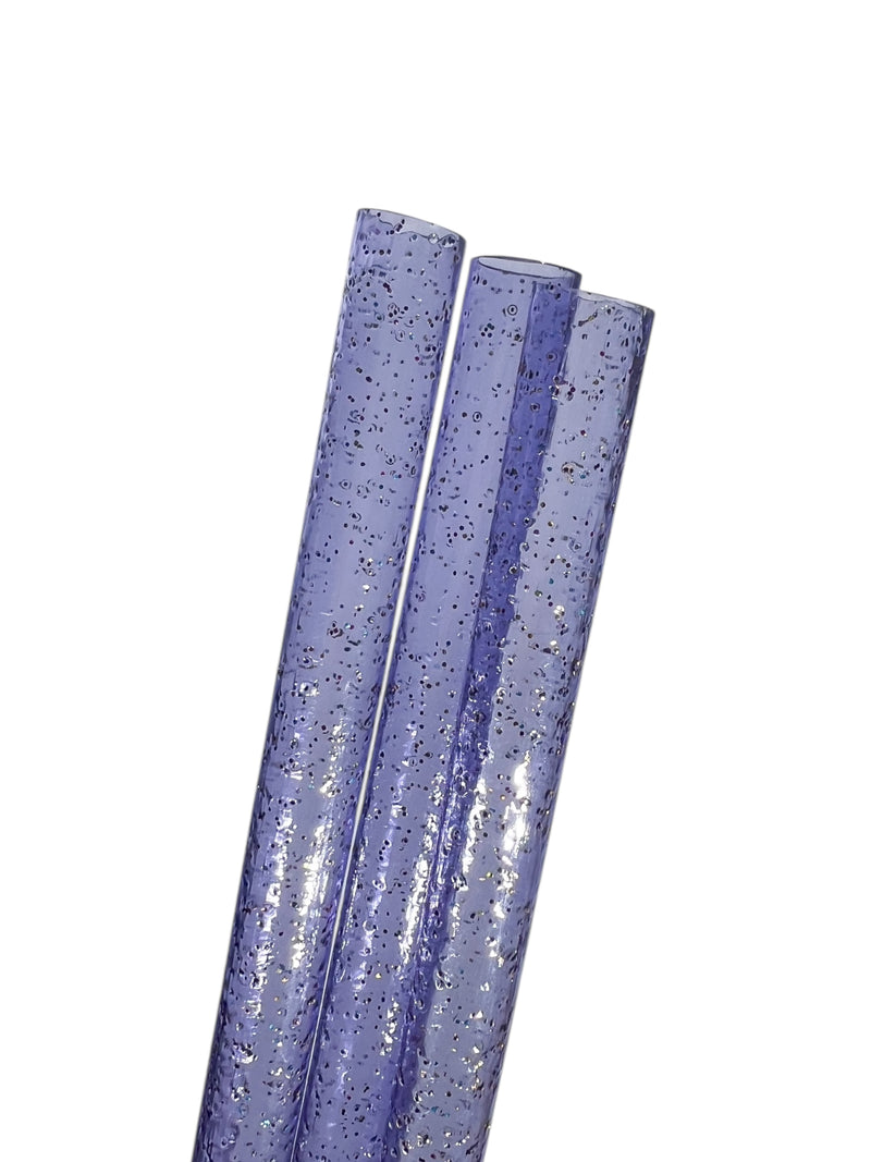 40 ounce straw - Purple solid glitter