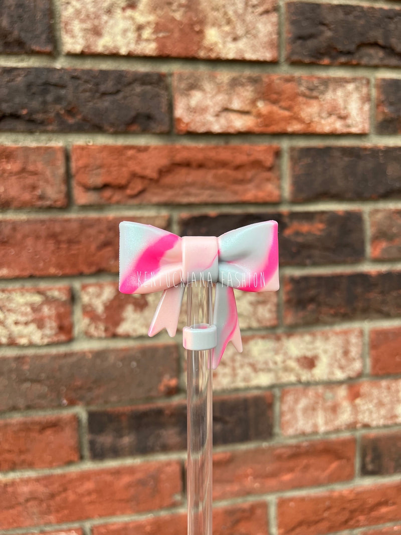 3D Bow Straw Topper- Swirl
