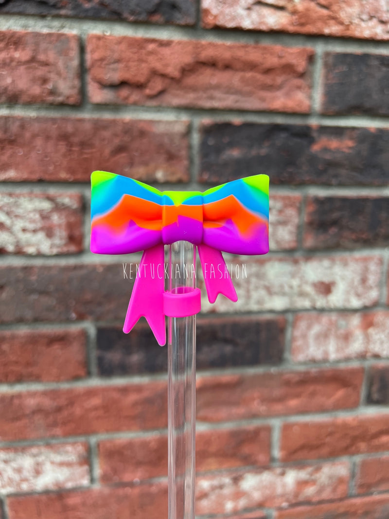 3D Bow Straw Topper- Swirl