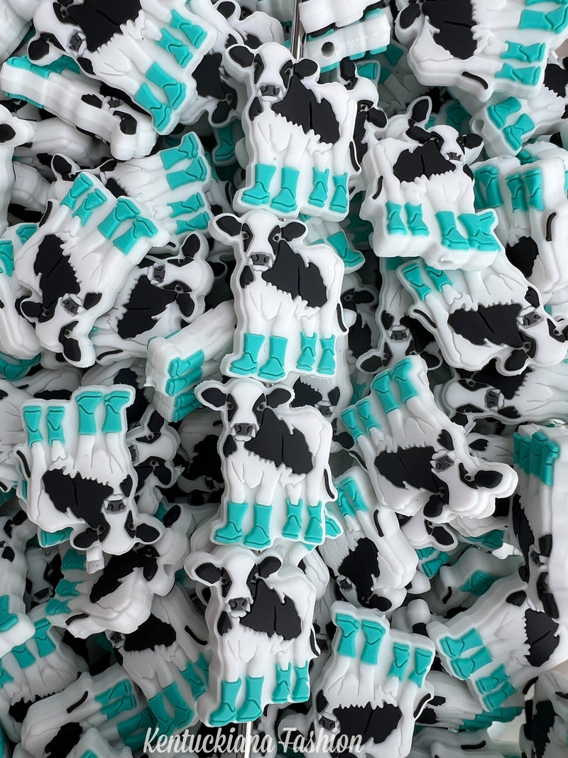Cow in rainboots focal bead *EXCLUSIVE*
